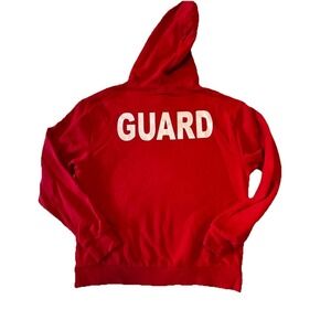 Guard Apparel Lifeguard Red Pull Over Fleece Hoodie Sz XL thelifeguardstore